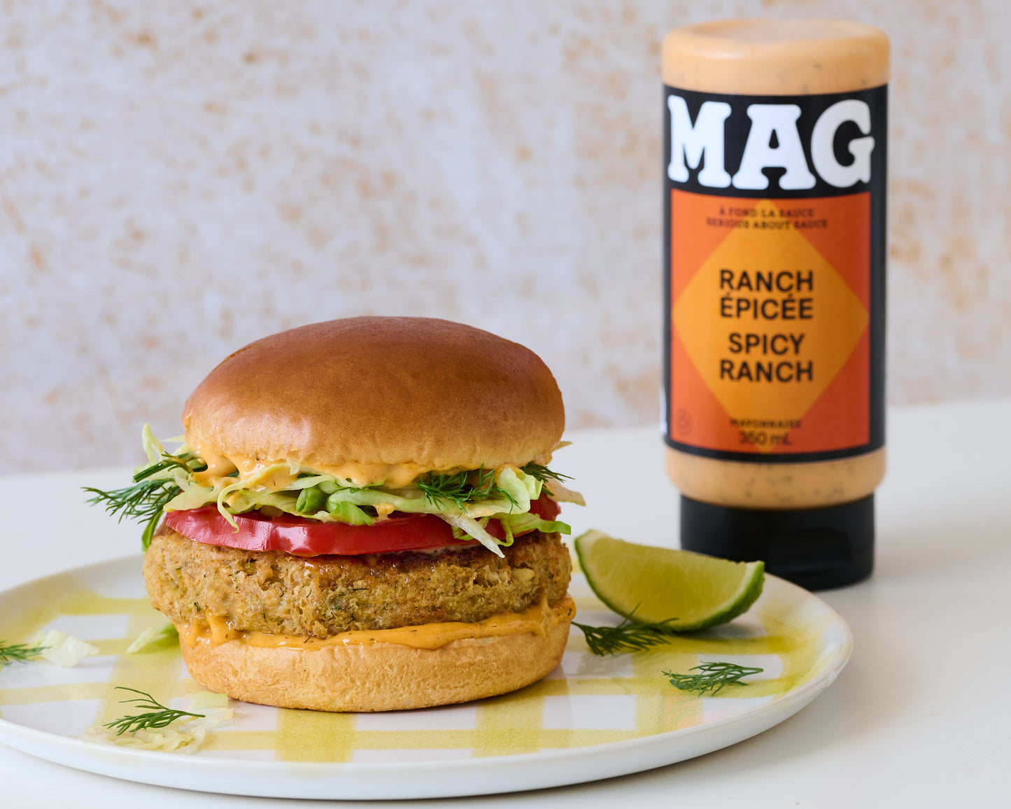 Burgers de crevettes avec mayonnaise Ranch Épicée