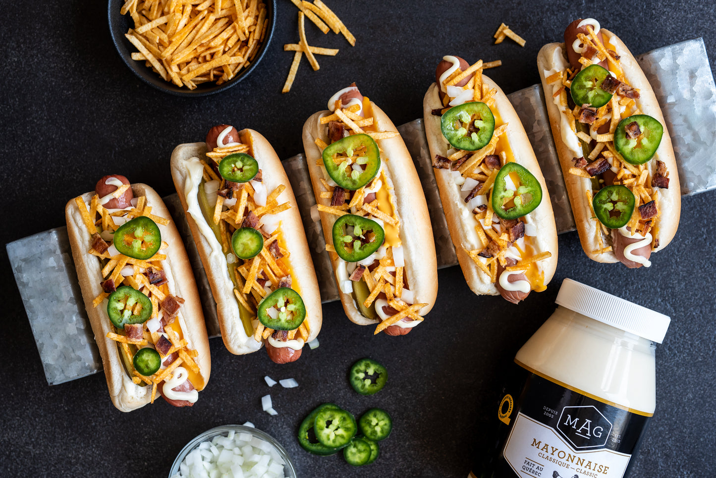 Hot Dog bacon-fromage de luxe