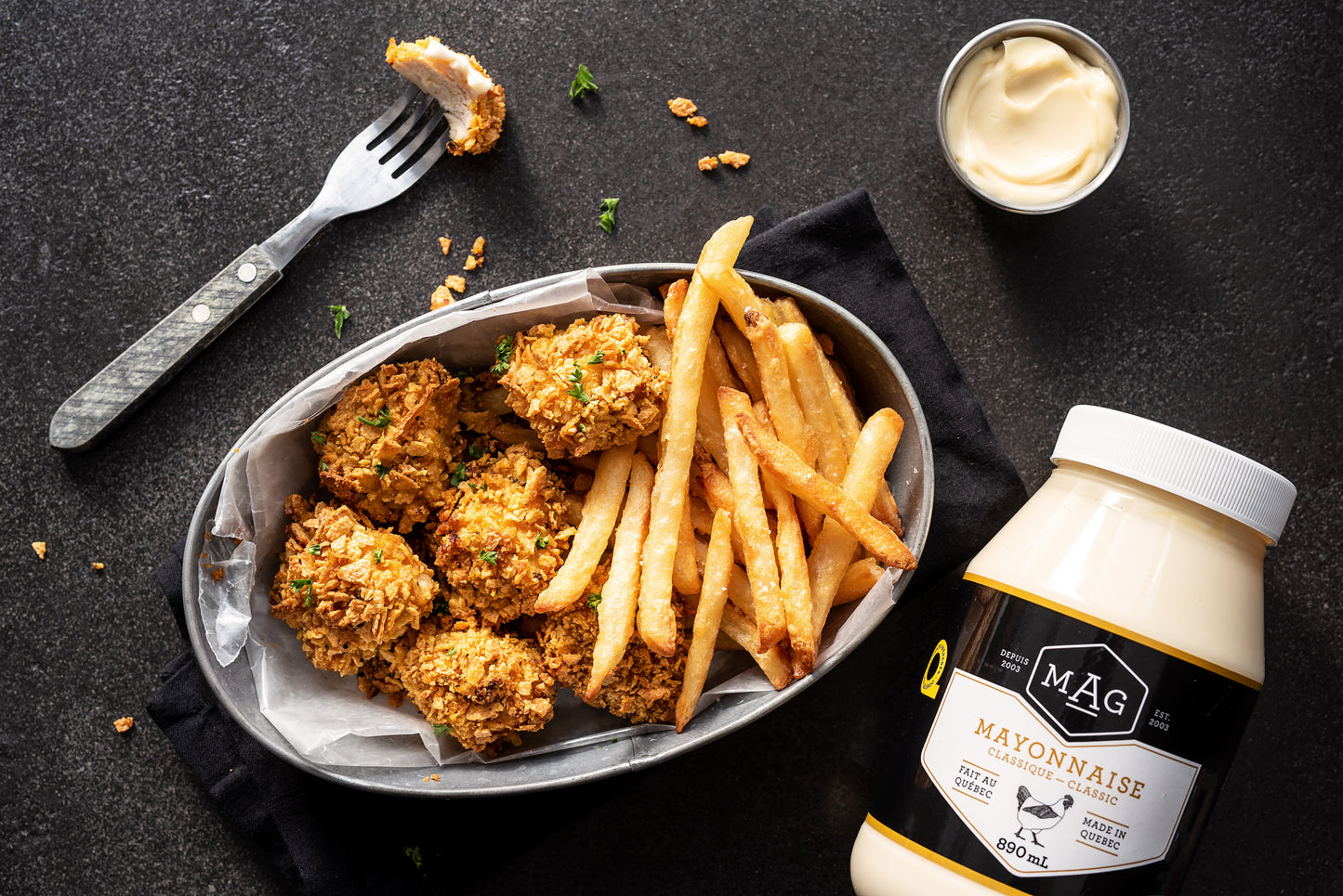 Croquettes de poulet aux flocons de maïs