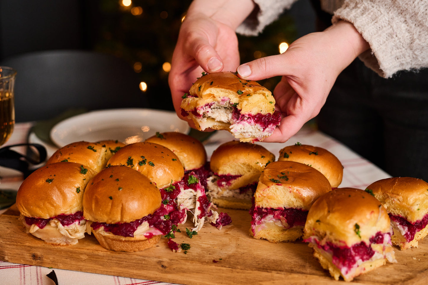 Sliders à la dinde et aux canneberges